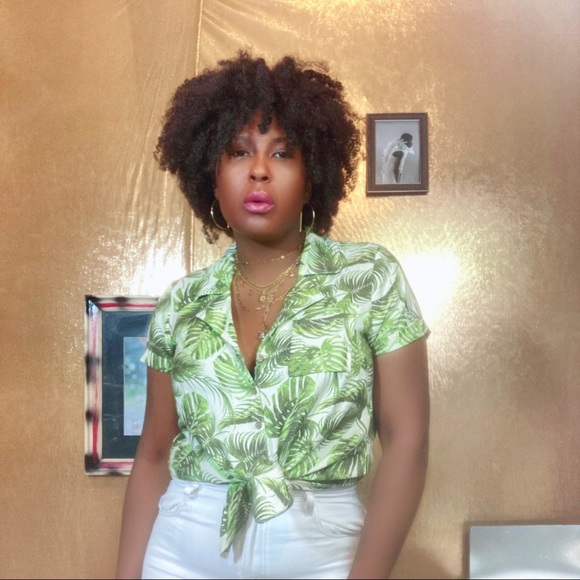 Chasor Palm Print Top - Picture 1 of 7